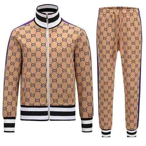 gucci leather track jacket for men black|gucci jogging suit for men.